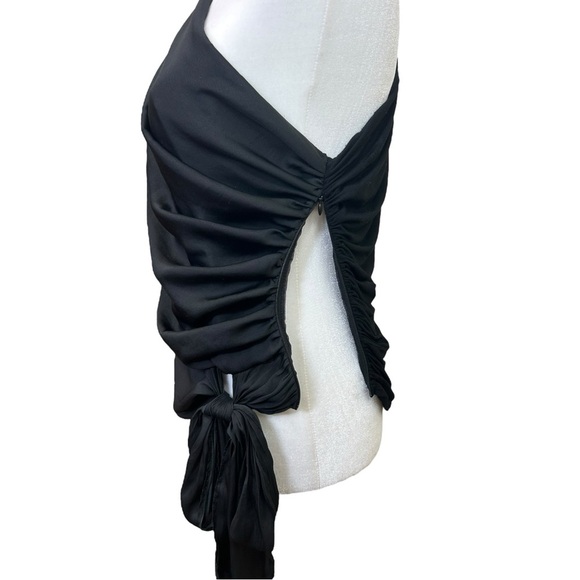 Anthropologie x Dolan - Women’s Ruched Off-The-Shoulder Top, Tie - Black, Medium - Picture 11 of 12